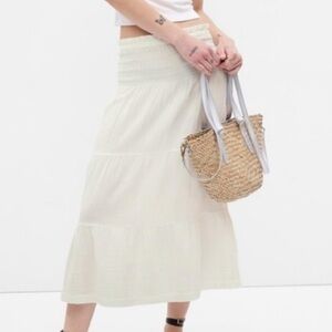Gap Smocked Midi Skirt